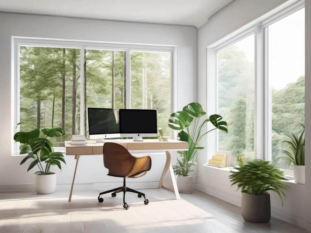 Nostrum Health office — modern workspace overlooking nature
